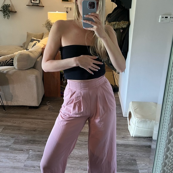 Pink flared pants - Picture 2 of 2